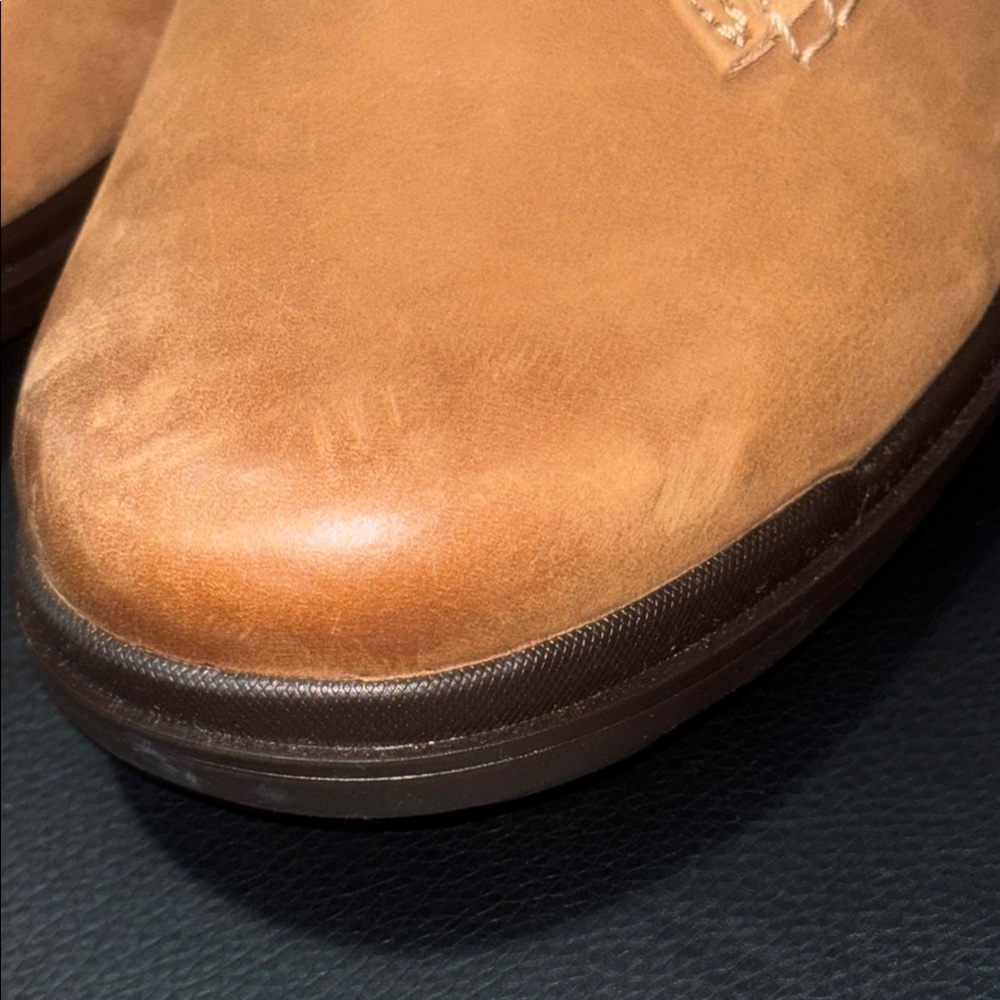 UGG Tan Combat Moto Boots with Lace-Up Design 9.5 - Picture 7 of 7